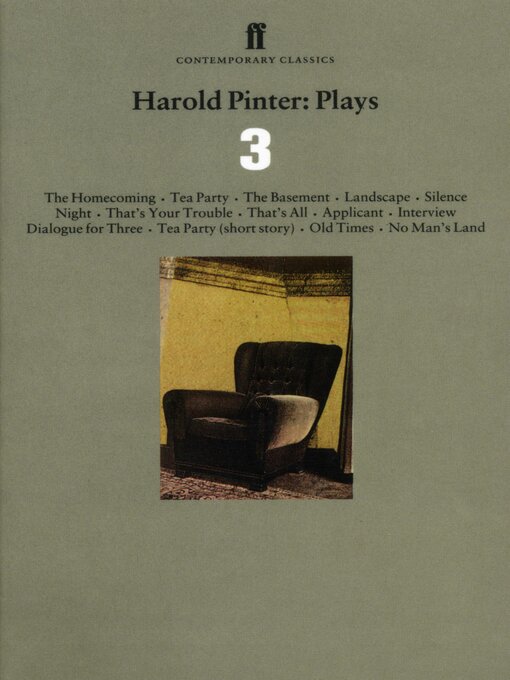 Title details for Harold Pinter Plays 3 by Harold Pinter - Wait list